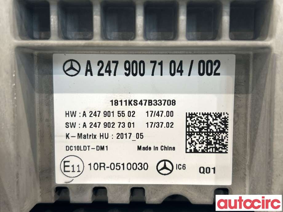 Multimedia display (MCU - Media Controller Unit) til Mercedes A-Klasse 2018-->> (W177) (W177) (MERCEDES|A2479008211|A2479007104)