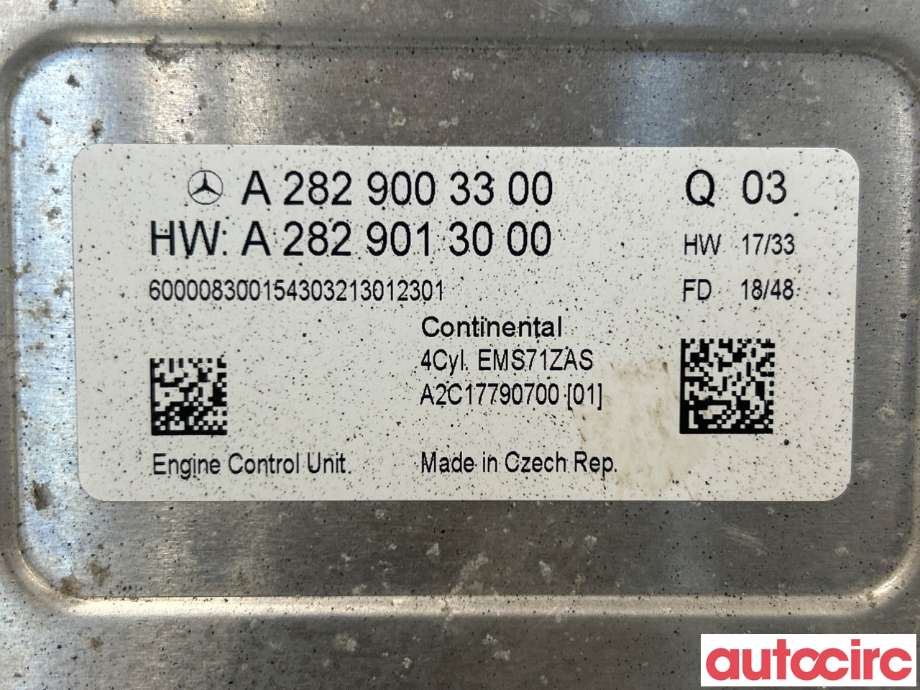 Styreenhet motor til Mercedes A-Klasse 2018-->> (W177) (W177) (MERCEDES|A2829003300)