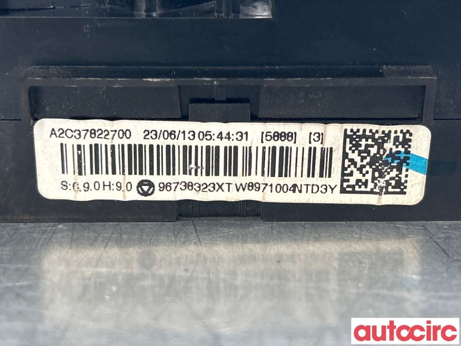 Varmeapparat betjening til Peugeot 5008 2010-2017 (Type I)  (PEUGEOT|6452Y4|96738323XT)