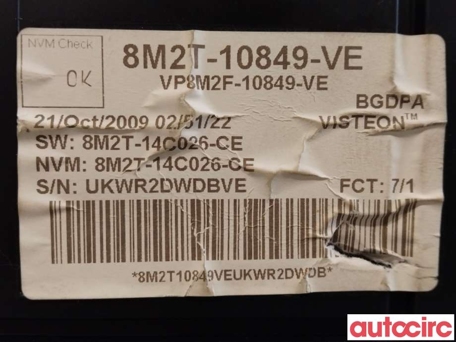 Instrumentpanel til Ford Mondeo 2007-2010 (Type IV, Fase 1)  (1801854|)