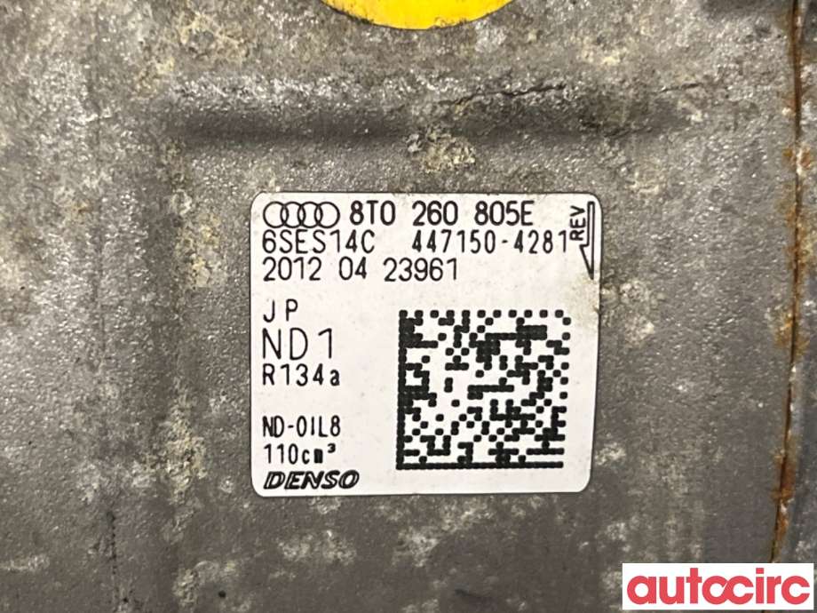 Aircondition kompressor til Audi A4 2007-2014 (Type IV) (B8) (B8) (AUDI|8T0260805E|447150-4281|4M0820803)