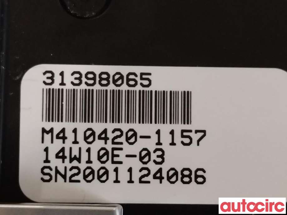 Varmeapparat betjening til Volvo V60/V60 CC 2013-2018 (Type I, Fase 2)  (VOLVO|31398065)