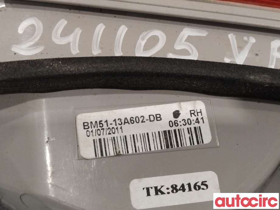 Baklykt høyre indre til Ford Focus 2011-2014 (Type III, Fase 1)  (FORD|1775996|BM51-13A602-DC)