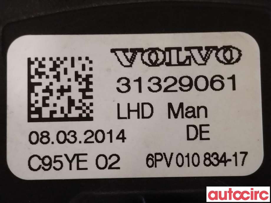 Pedal gass til Volvo V60/V60 CC 2013-2018 (Type I, Fase 2)  (VOLVO|31329057|31329061)