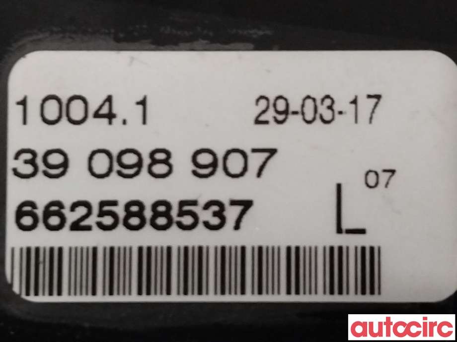 Tåkelykt venstre foran til Opel Astra K 2015-->>  (OPEL|39098907)