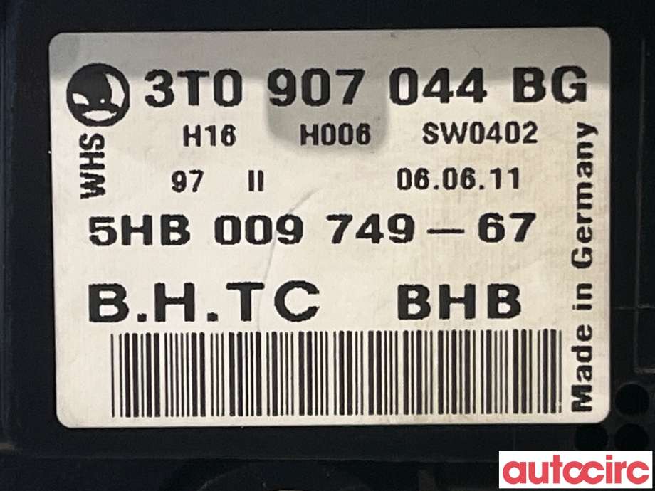 Varmeapparat betjening til Škoda Octavia 2017-2020 (Type III, Fase 2)  (SKODA|3T0907044BG|)