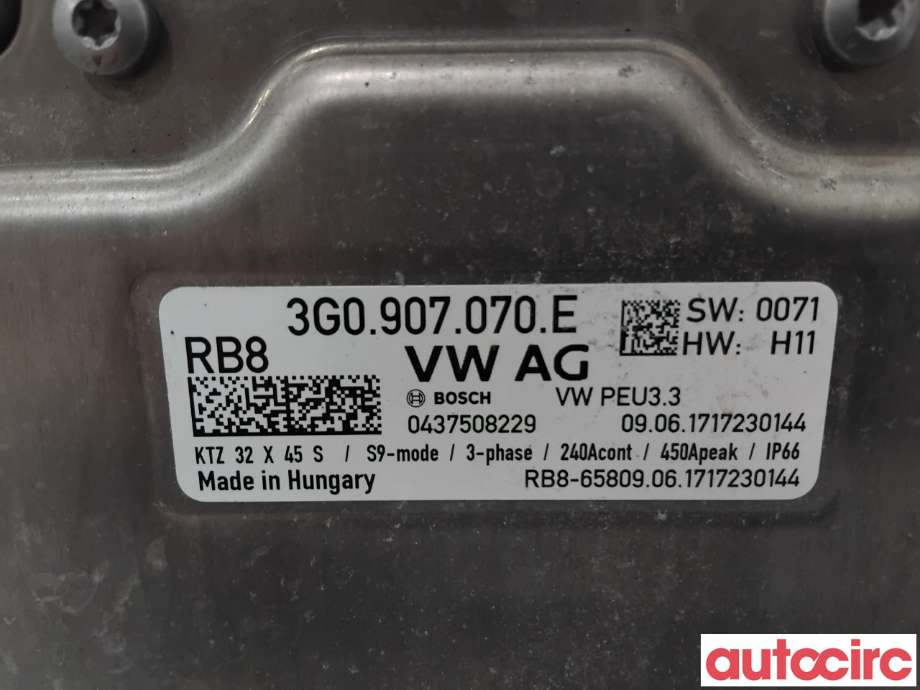 Inverter hybrid til VW Passat 2015-2019 (Fase 1) (B8) (B8) (VOLKSWAGEN|3G0907070G|0437508229|3G0907070E)