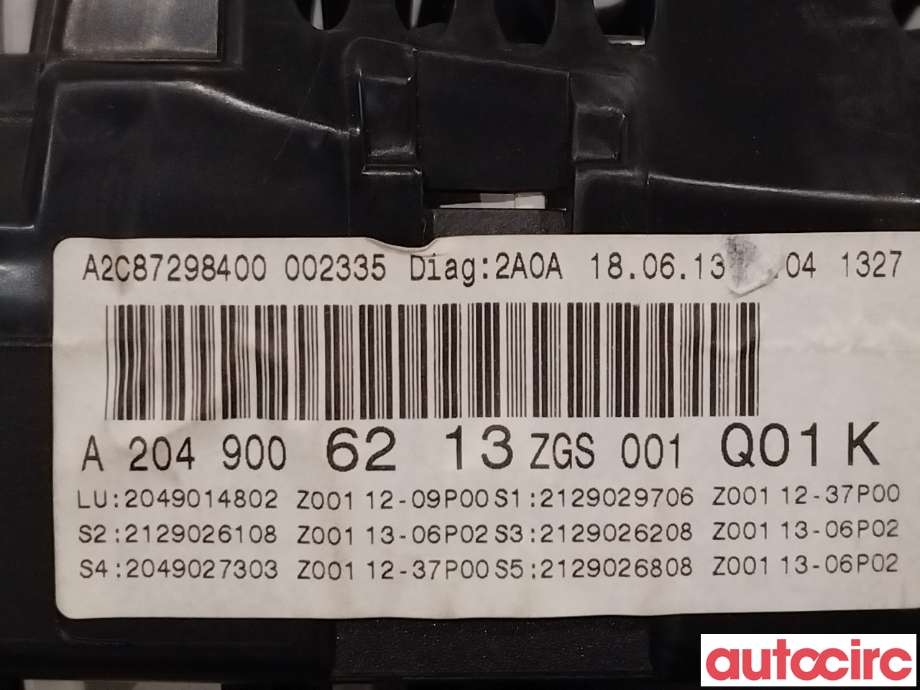 Instrumentpanel til Mercedes GLK 2008-2015 (X204) (X204) (MERCEDES|A2049006213)
