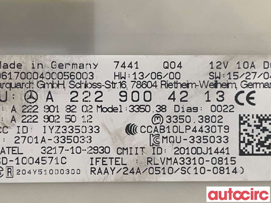Styreenhet nøkkelfri/keyless til Mercedes GLC 2015-2022 (X253) (X253) (MERCEDES|A2229004213)