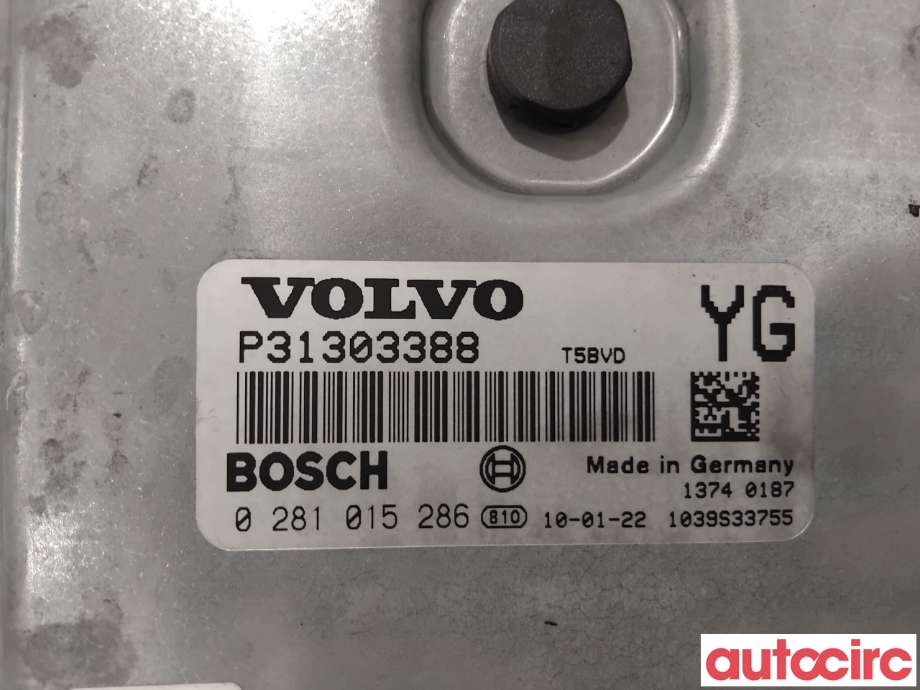 Styreenhet motor til Volvo XC60 2008-2013 (Type I, Fase 1)  (VOLVO|36001123|0281015286|31303388)
