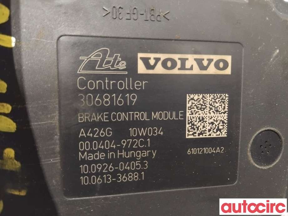 ABS sentral til Volvo XC60 2008-2013 (Type I, Fase 1) (VOLVO|31329140|100212-01824|30681619)