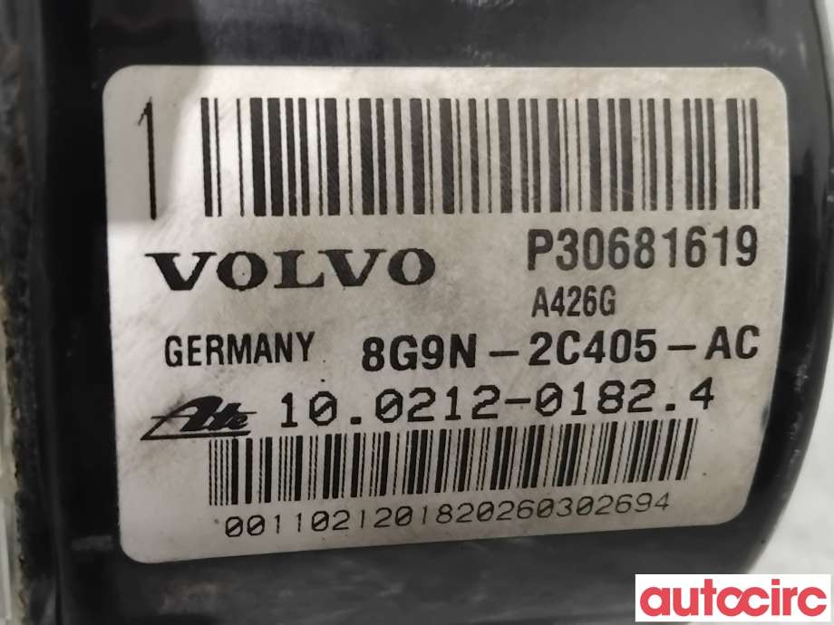 ABS sentral til Volvo XC60 2008-2013 (Type I, Fase 1) (VOLVO|31329140|100212-01824|30681619)