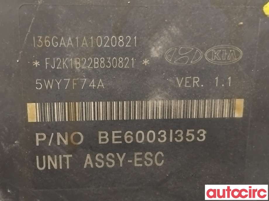 ABS sentral til Kia Sportage 2010-2016 (Type III)  (KIA|589203U710|BE6003I353|58920-3U710)