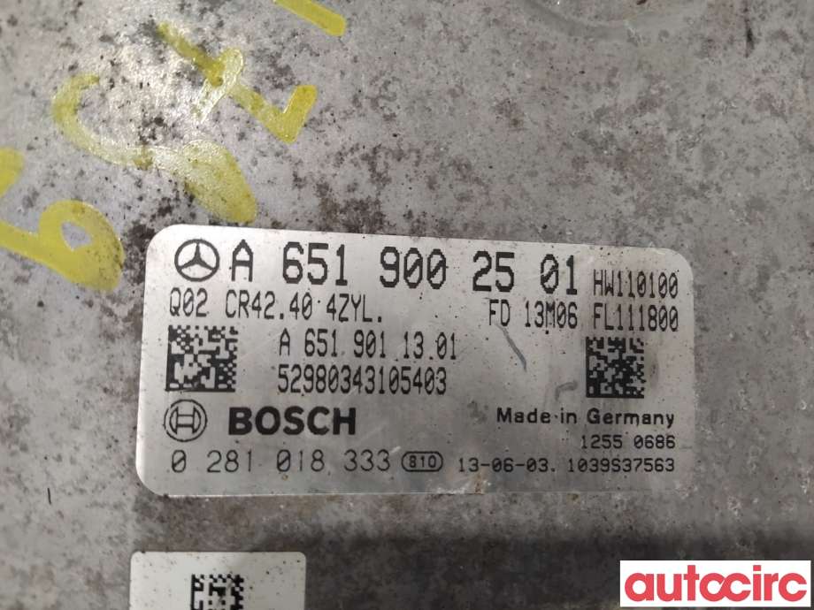 Styreenhet motor til Mercedes GLK 2008-2015 (X204) (X204) (MERCEDES|A6519002501|0281018333)