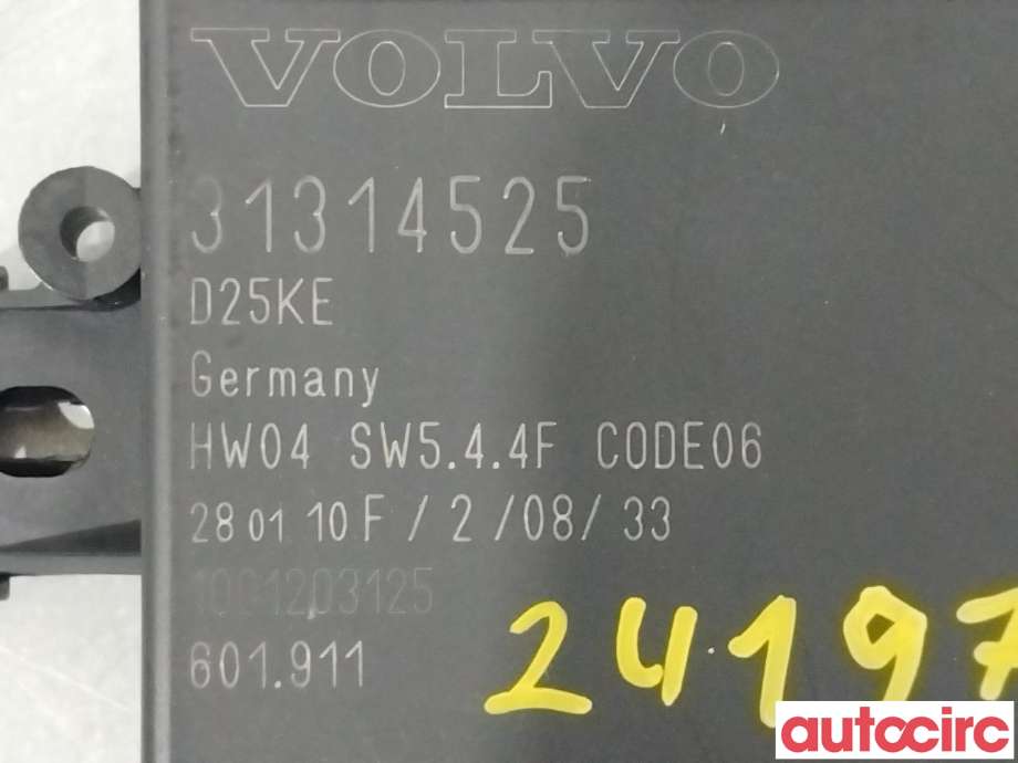 Styreenhet parkering til Volvo XC60 2008-2013 (Type I, Fase 1)  (VOLVO|31341090|31314525)