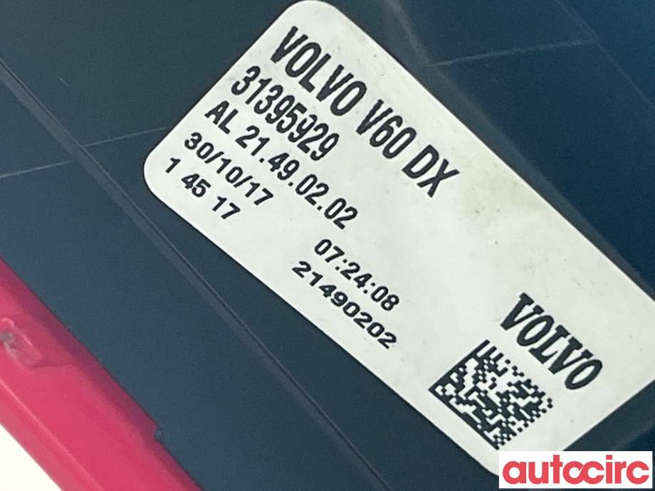 Baklykt høyre til Volvo V60/V60 CC 2013-2018 (Type I, Fase 2)  (VOLVO|31395929)