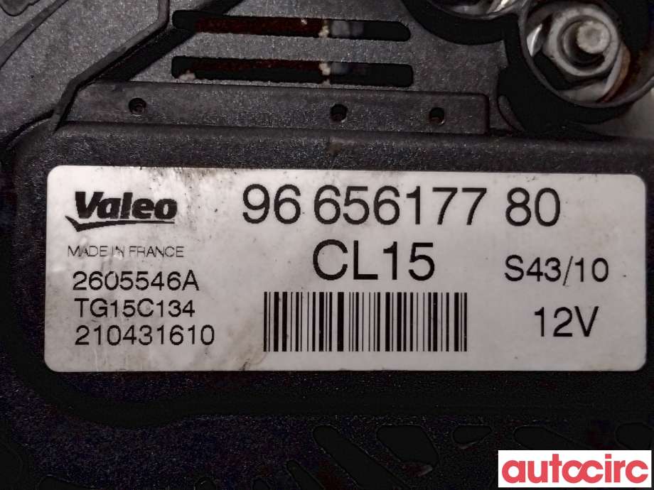 Dynamo til Peugeot Expert 2007-2016 (Type II) (PEUGEOT|5705EY|TG15C134|9665617780)
