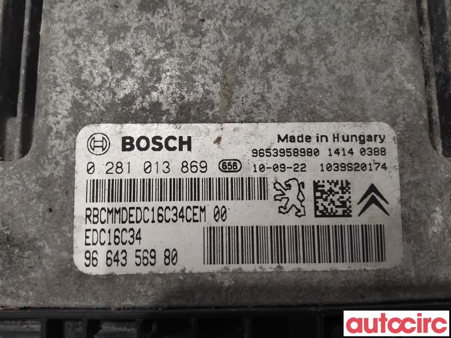 Styreenhet motor til Peugeot Expert 2007-2016 (Type II)  (PEUGEOT|1677614680|0281013869|9664356980)