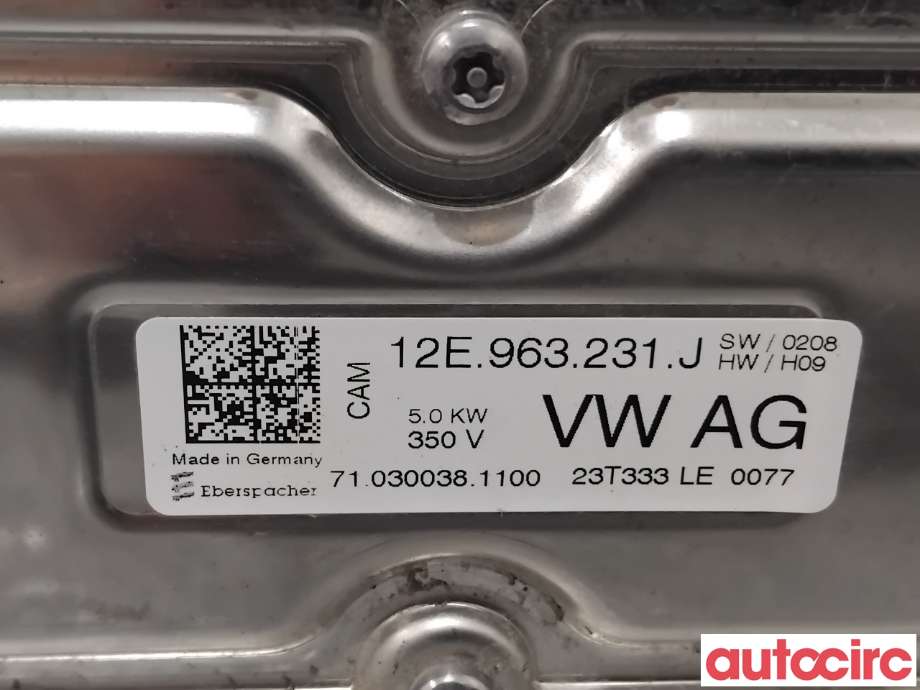 Motorvarmer elektrisk til VW e-Golf 2017-2020 (Fase 2)  (VOLKSWAGEN|5QE819013AD|710300381100|12E963231J)