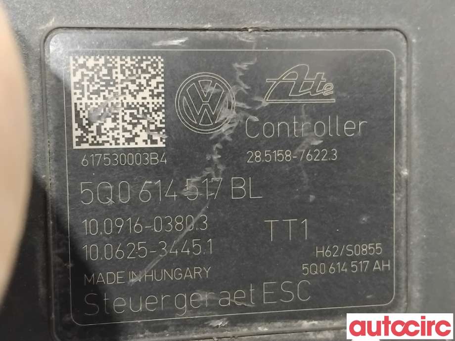 ABS sentral til VW e-Golf 2017-2020 (Fase 2)  (VOLKSWAGEN|5Q0614517DB|100916-03803|5Q0614517BL)