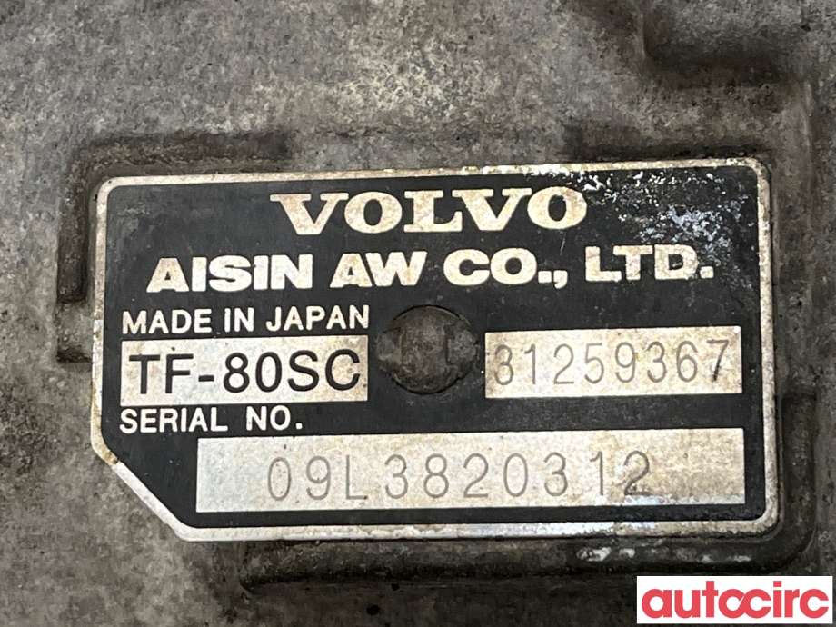 Girkasse automat til Volvo XC60 2008-2013 (Type I, Fase 1)  (VOLVO|36050936|TF-80SC AWD|31259367)
