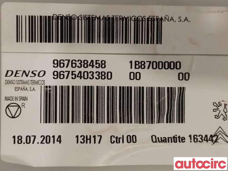 Varmeapparat motor til Citroën C4, Picasso 2013-2018 (Type II)  (CITROEN|9675403380)