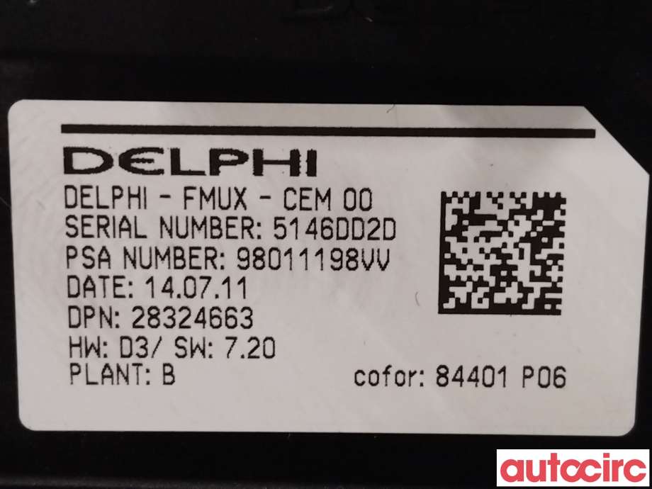 Diverse deler til Citroën C4, Picasso 2013-2018 (Type II)  (CITROEN|98011198VV)