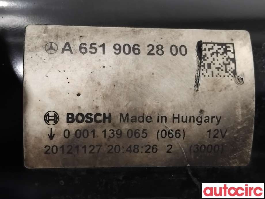 Starter diesel til Mercedes GLK 2008-2015 (X204) (X204) (MERCEDES|A6519062800|0001139065)