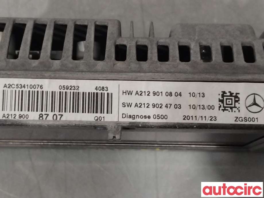 Multimedia display (MCU - Media Controller Unit) til Mercedes CLS 2011-2017 (C218) (C218) (MERCEDES|A2129008707|A2129010804)