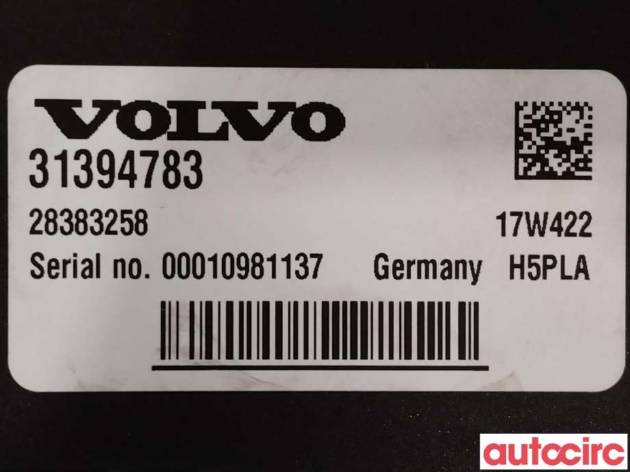 Diverse deler til Volvo V60/V60 CC 2013-2018 (Type I, Fase 2)  (VOLVO|36002937|31394783)