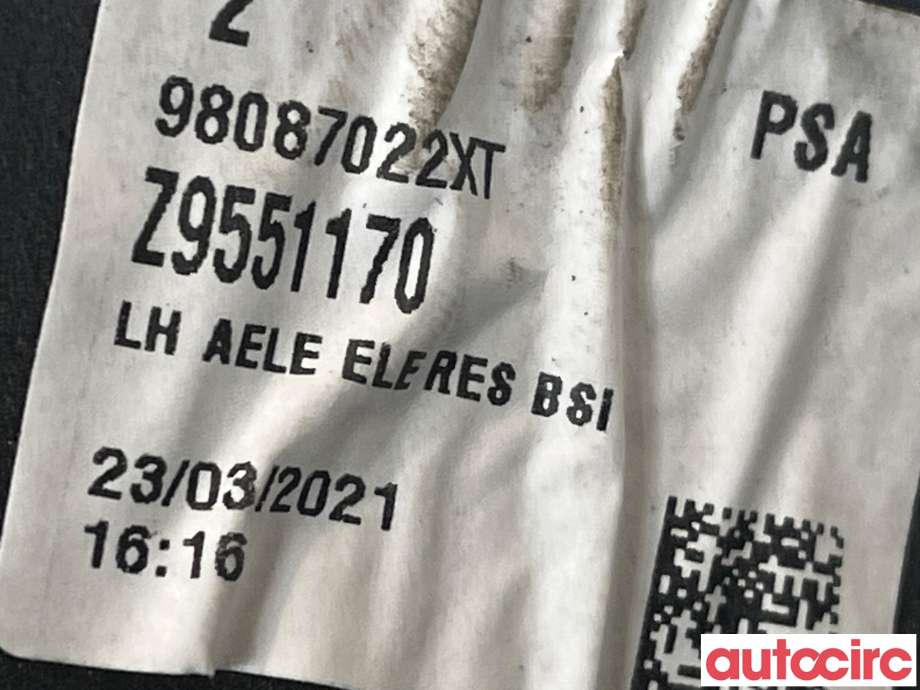 Speil venstre til Citroën Jumpy 2007-2016 (Type II)  (CITROEN|98087022XT)