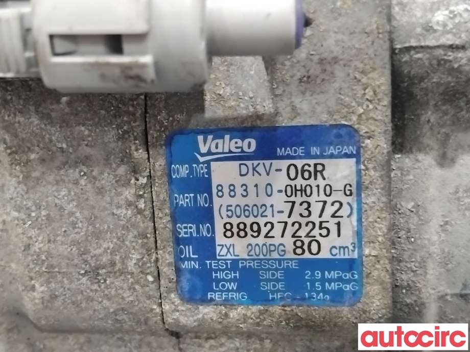 Aircondition kompressor til Citroën C1 2006-2014 (Type I)  (CITROEN|1671553980|506021-7372|88310-0H010)