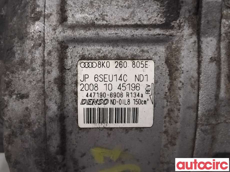 Aircondition kompressor til Audi A4 2007-2014 (Type IV) (B8) (B8) (AUDI|8K0260805L|447190-6906|8K0260805E)