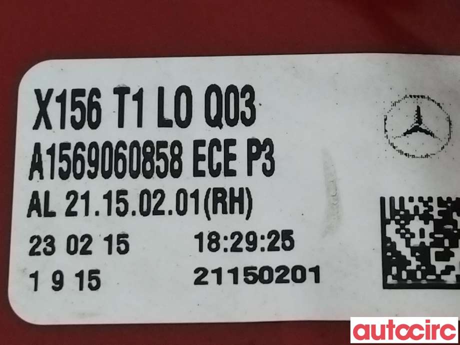 Baklykt høyre til Mercedes GLA 2014-2020 (X156) (X156) (MERCEDES|A1569060858)