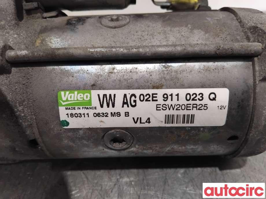 Starter diesel til VW Passat 2011-2015 (B7) (B7) (VOLKSWAGEN|02E911023QX|ESW20ER25|02E911023Q)