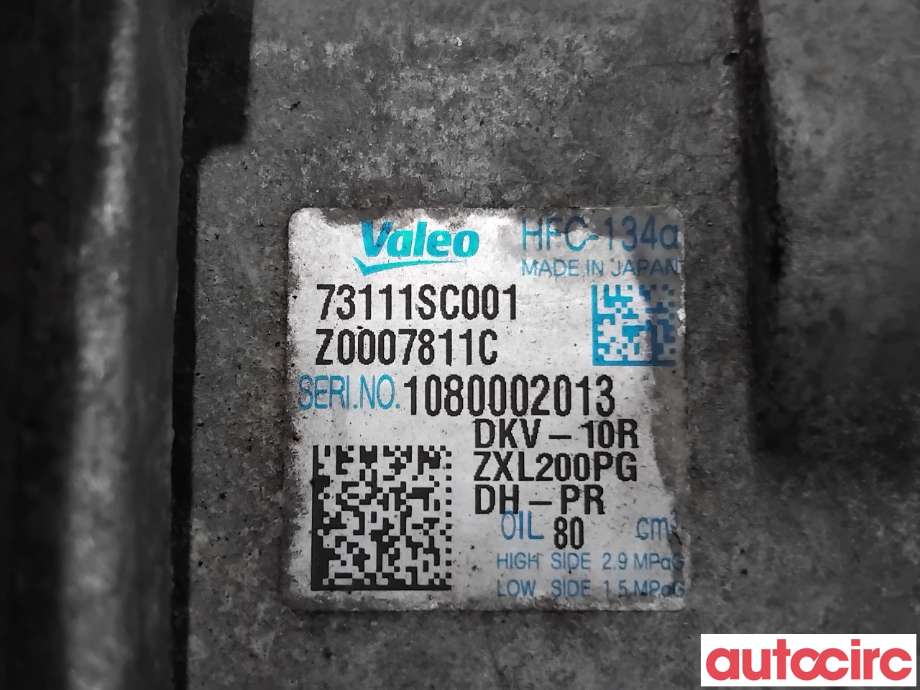 Aircondition kompressor til Subaru Forester 2008-2013 (Type III)  (SUBARU|73111SC001|DKV-10R)