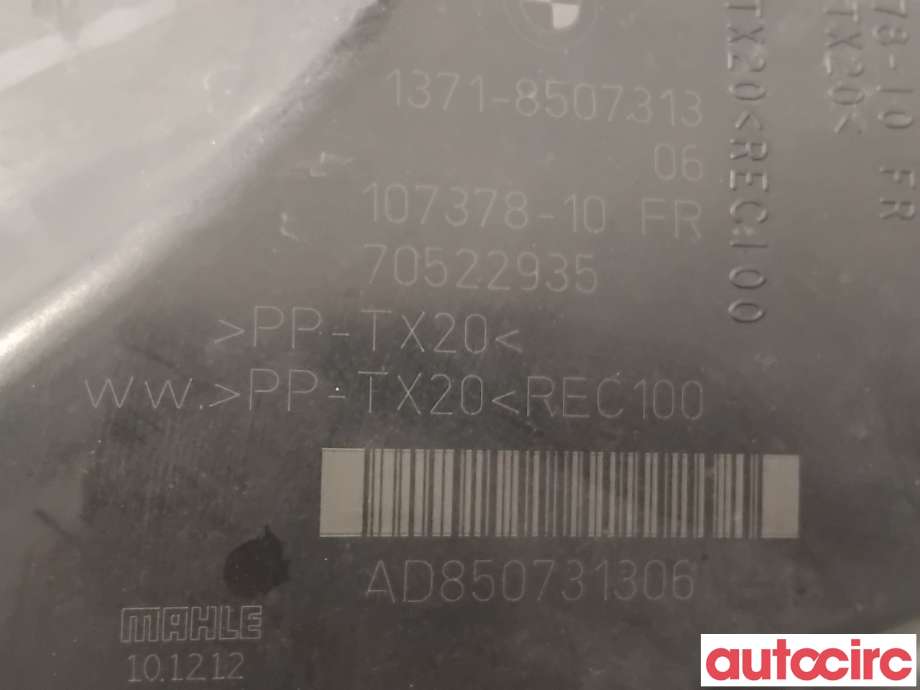 Luftfilterboks til BMW 3-Serie 2012-2018 (F30/F31/F34) (F30/F31/F34) (BMW|13718507313|107378-10|1371-8507313)