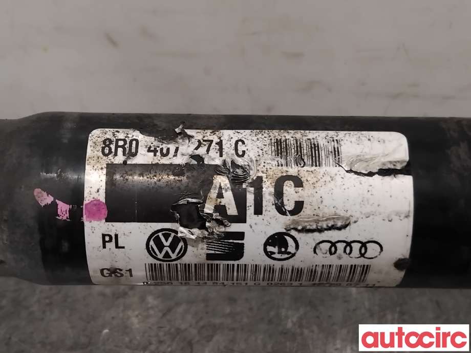 Drivaksel høyre foran til Audi A6 2011-2014 (Type IV, Fase 1) (C7) (C7) (AUDI|4G0407271F|A1C|8R0407271C)