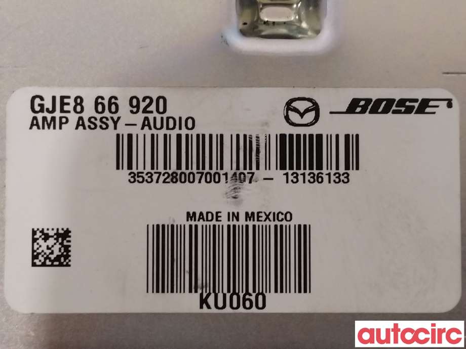 Bilstereo forsterker til Mazda 6 2013-2015 (Type III, Fase 1)  (MAZDA|GJE8-66-920)