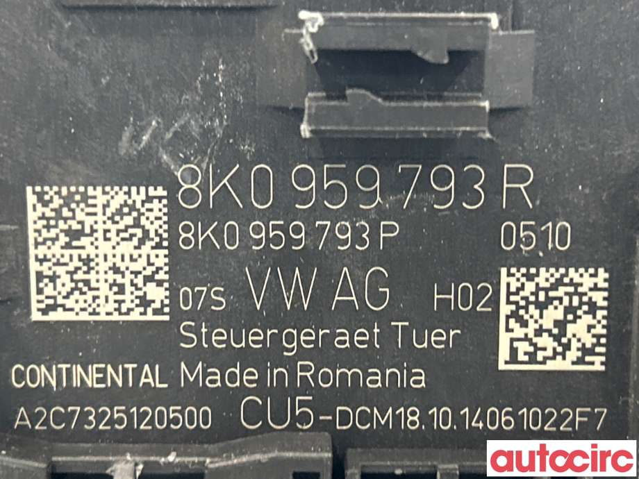Styreenhet dør venstre foran til Audi A4 2007-2014 (Type IV) (B8) (B8) (AUDI|8K0959793R|)