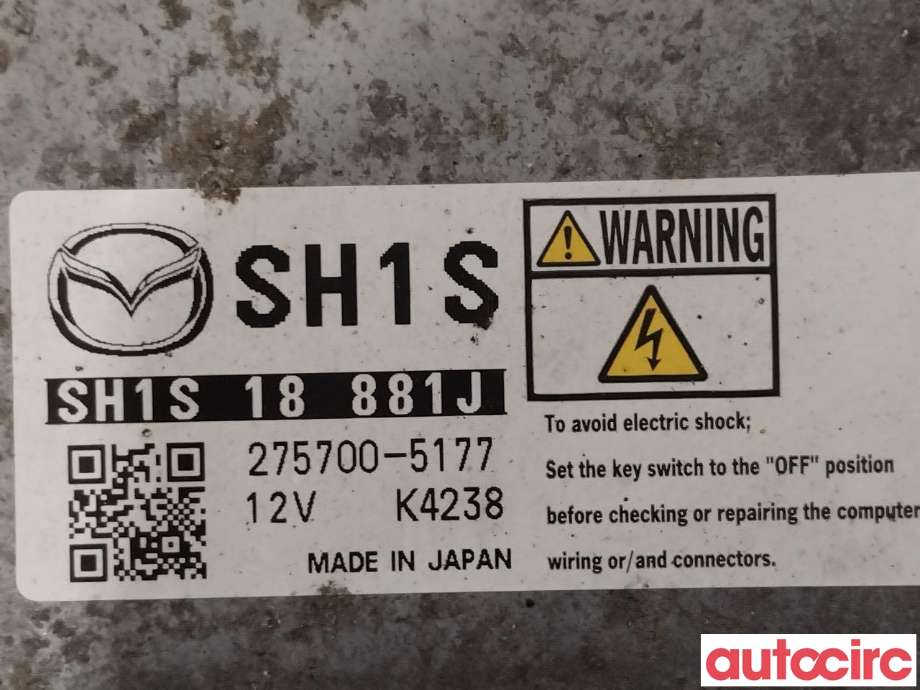 Styreenhet motor til Mazda 6 2013-2015 (Type III, Fase 1)  (MAZDA|SHYM-18-881A|SH1S-18-881J)