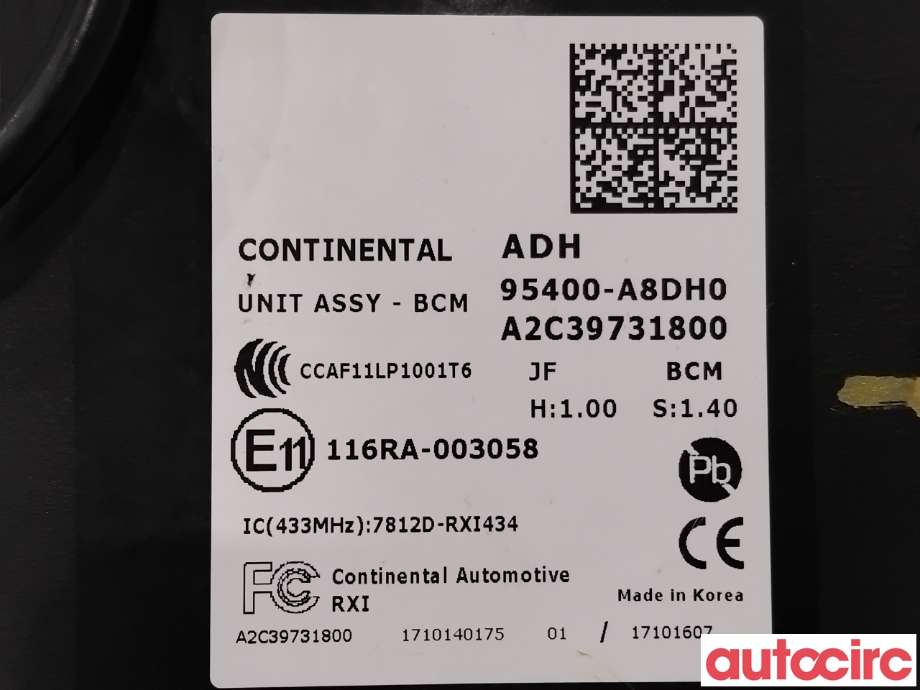 Styreenhet diverse til Kia Optima 2017-2020  (KIA|95400A8DH0|A2C397931800|95400-A8DH0)