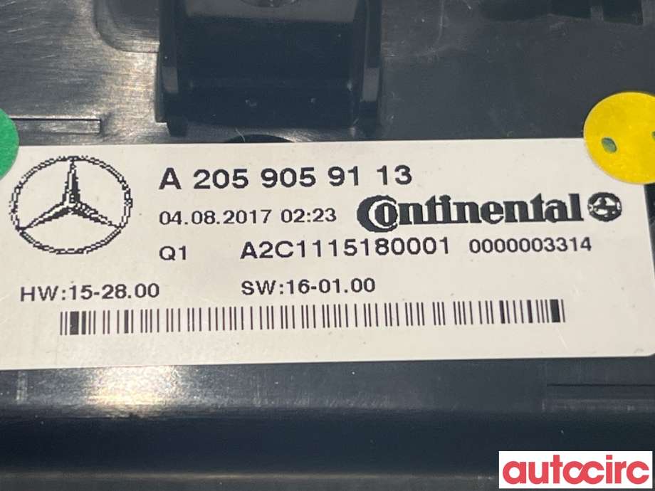 Varmeapparat betjening til Mercedes GLC 2015-2022 (X253) (X253) (MERCEDES|A2059059113)