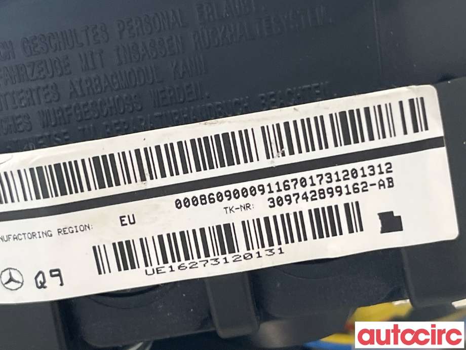 Airbag rattpute til Mercedes GLC 2015-2022 (X253) (X253) (MERCEDES|A0008609000)