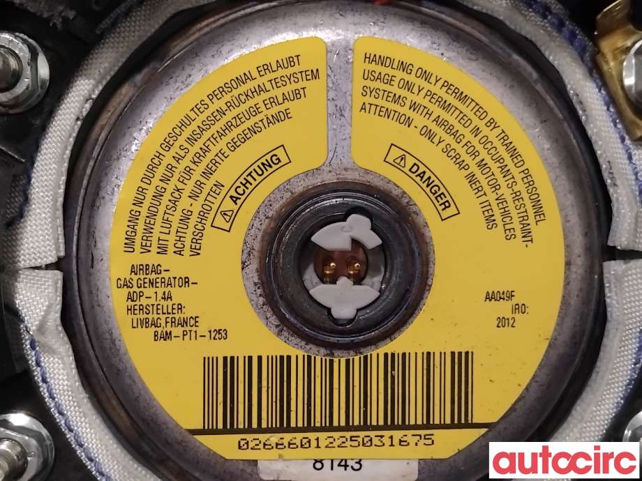 Airbag rattpute til Ford Kuga 2008-2012 (Type I) (FORD|1761115||8V41-R042B85-AFW)