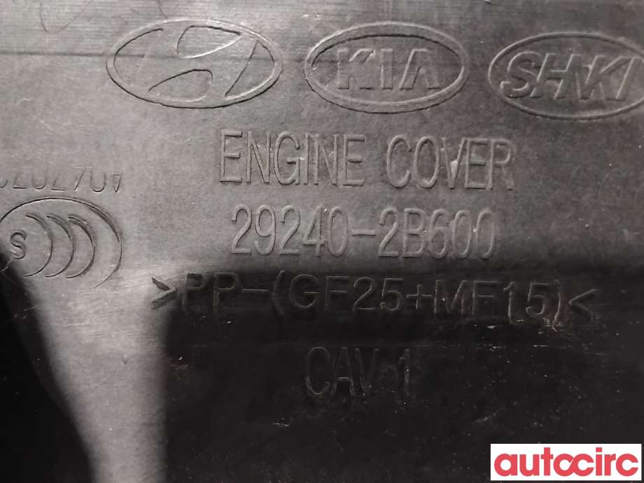 Motordeksel over motor til Kia Cee