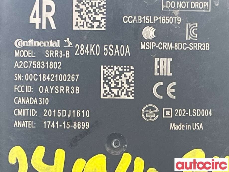 Sensor radar til Nissan Leaf 2018-->> (Type II)  (NISSAN|284K05SA0A)