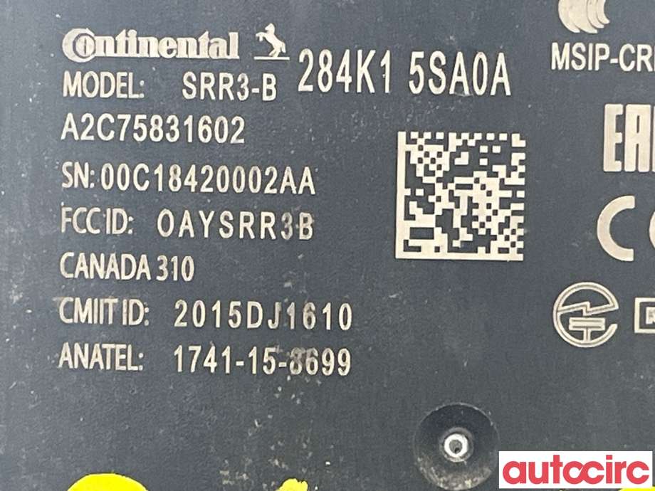 Sensor radar til Nissan Leaf 2018-->> (Type II)  (NISSAN|284K15SA0A)