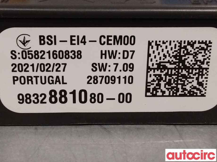 Sikringsboks til Citroën C4, Spacetourer 2019-->> (CITROEN|1677607880|28709110|9832881080)