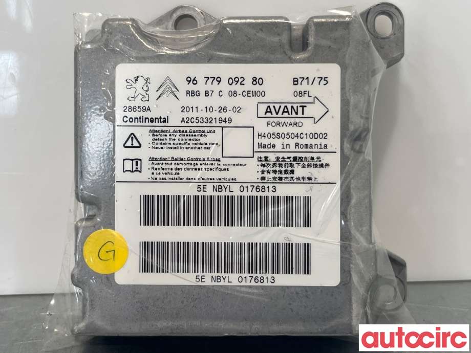 Airbag elektronikk til Citroën C4 2011-2017 (Type II) (CITROEN|9678691580|9677909280)